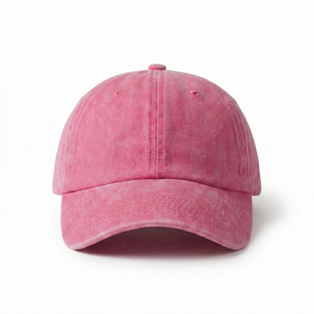 Koyu Pembe Yıkamalı Gabardin Şapka
