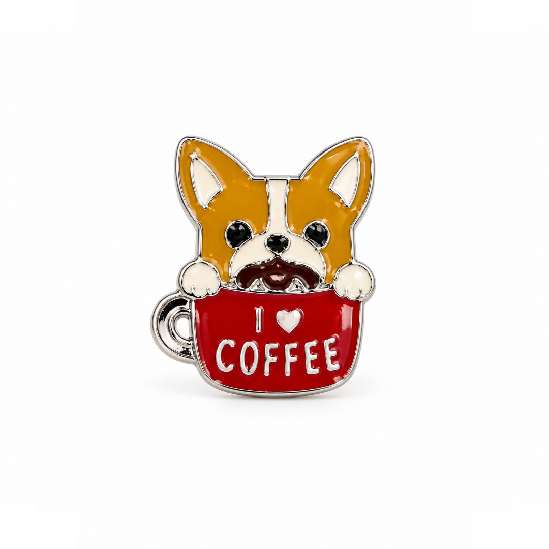 Kahve Temalı Rozetler - I Love Coffee