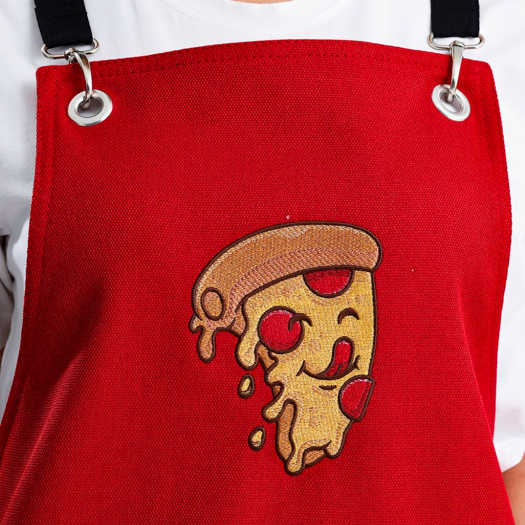 Temalı Önlükler - Pizza Kırmızı