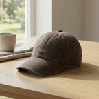 Kahverengi Yıkamalı Gabardin Şapka