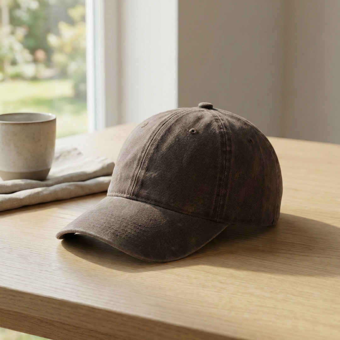 Kahverengi Yıkamalı Gabardin Şapka