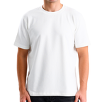 Beyaz Bisiklet Yaka T-shirt