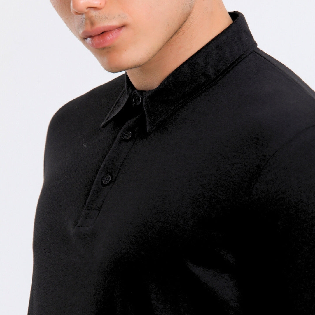 Siyah Polo Yaka T-shirt