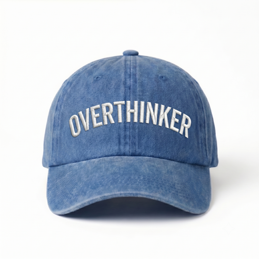 Overthinker - Mavi Yıkamalı Gabardin Şapka