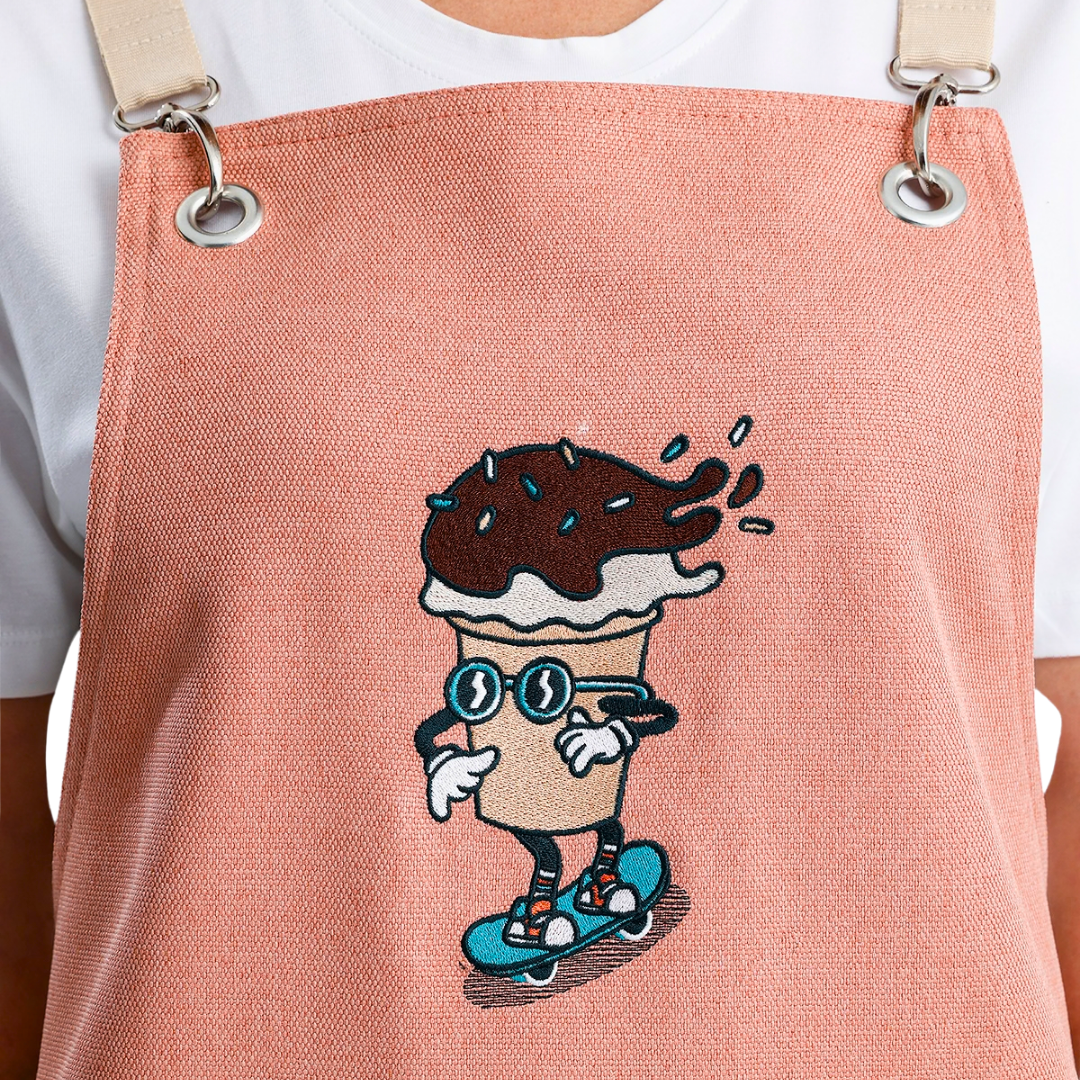 Temalı Önlükler - Dondurma Kırmızıbej