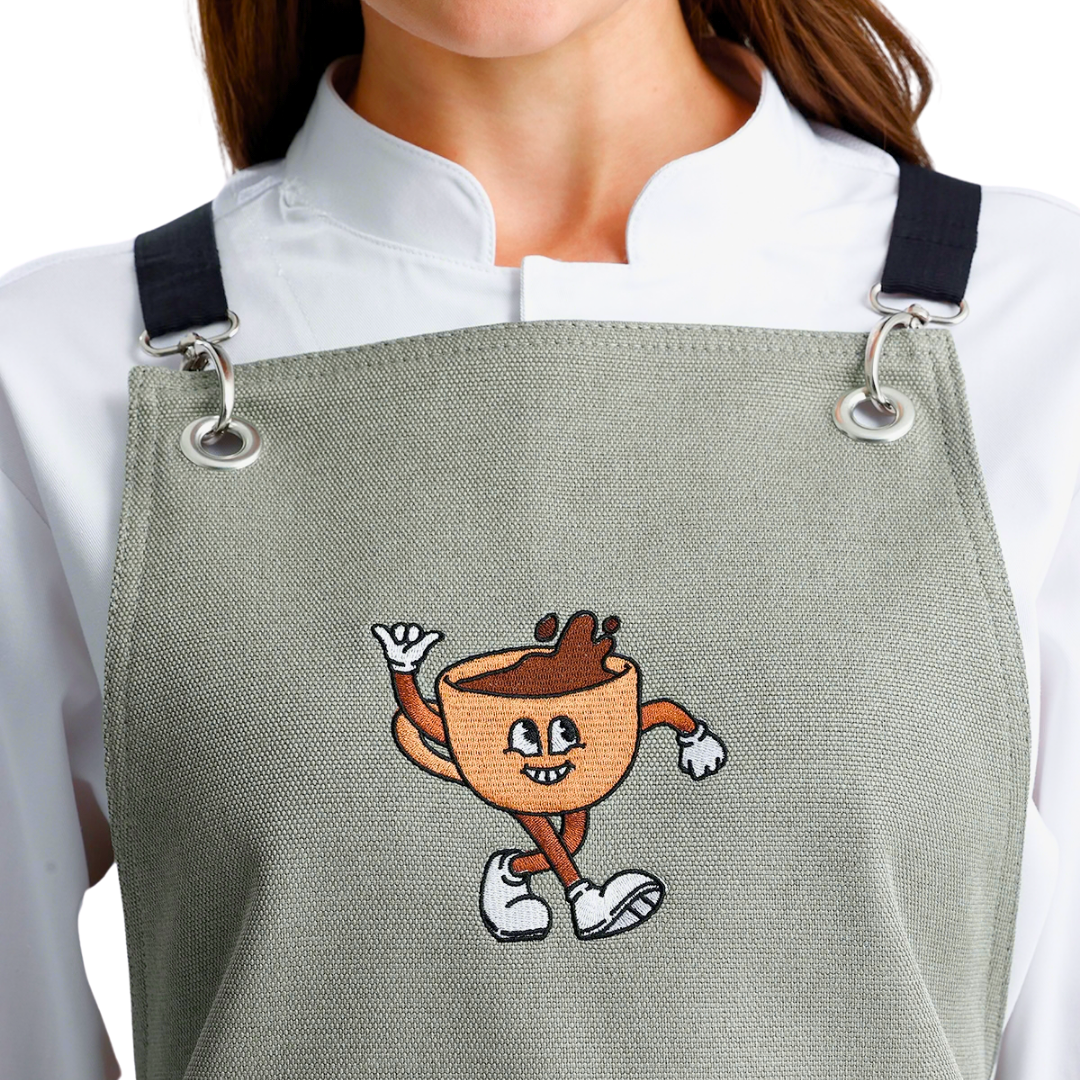 Temalı Önlükler - Life Begins After Coffee Adaçayı Yeşili