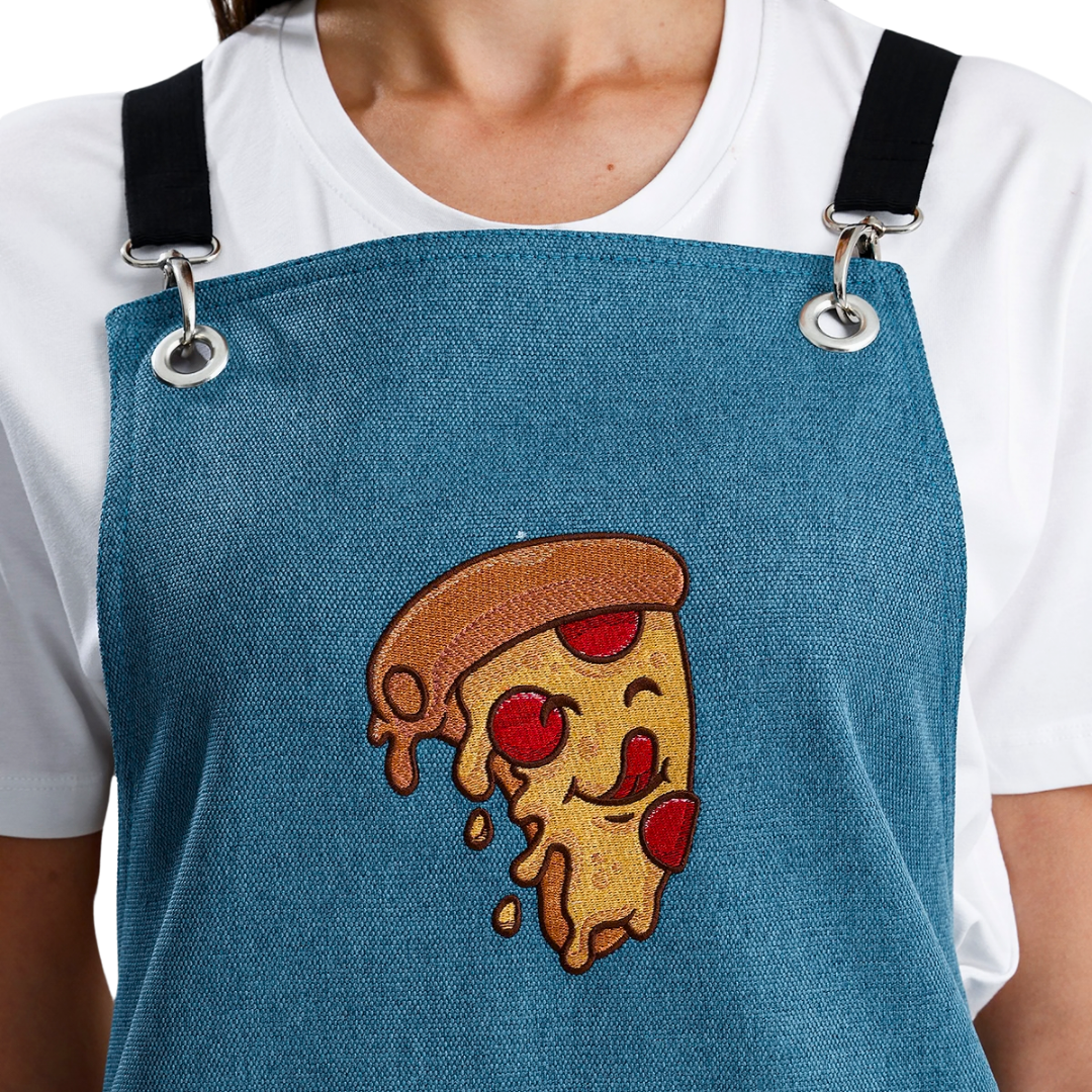 Temalı Önlükler - Pizza Mavi