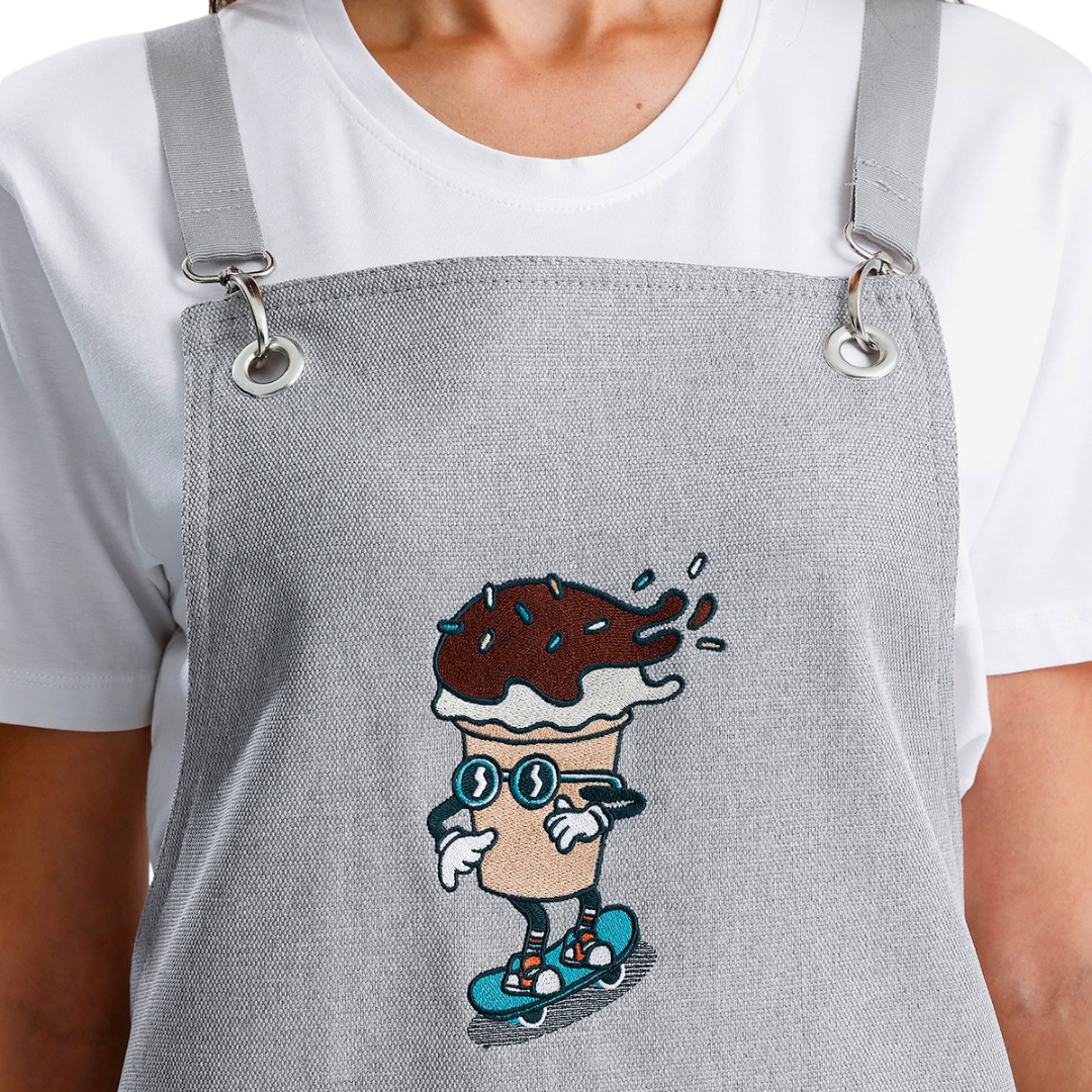 Temalı Önlükler - Dondurma Gümüş Gri