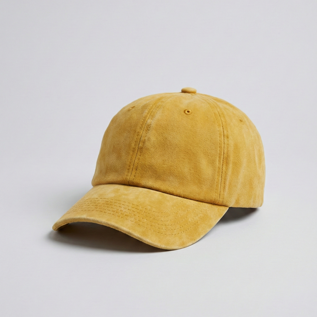 Sarı Yıkamalı Gabardin Şapka