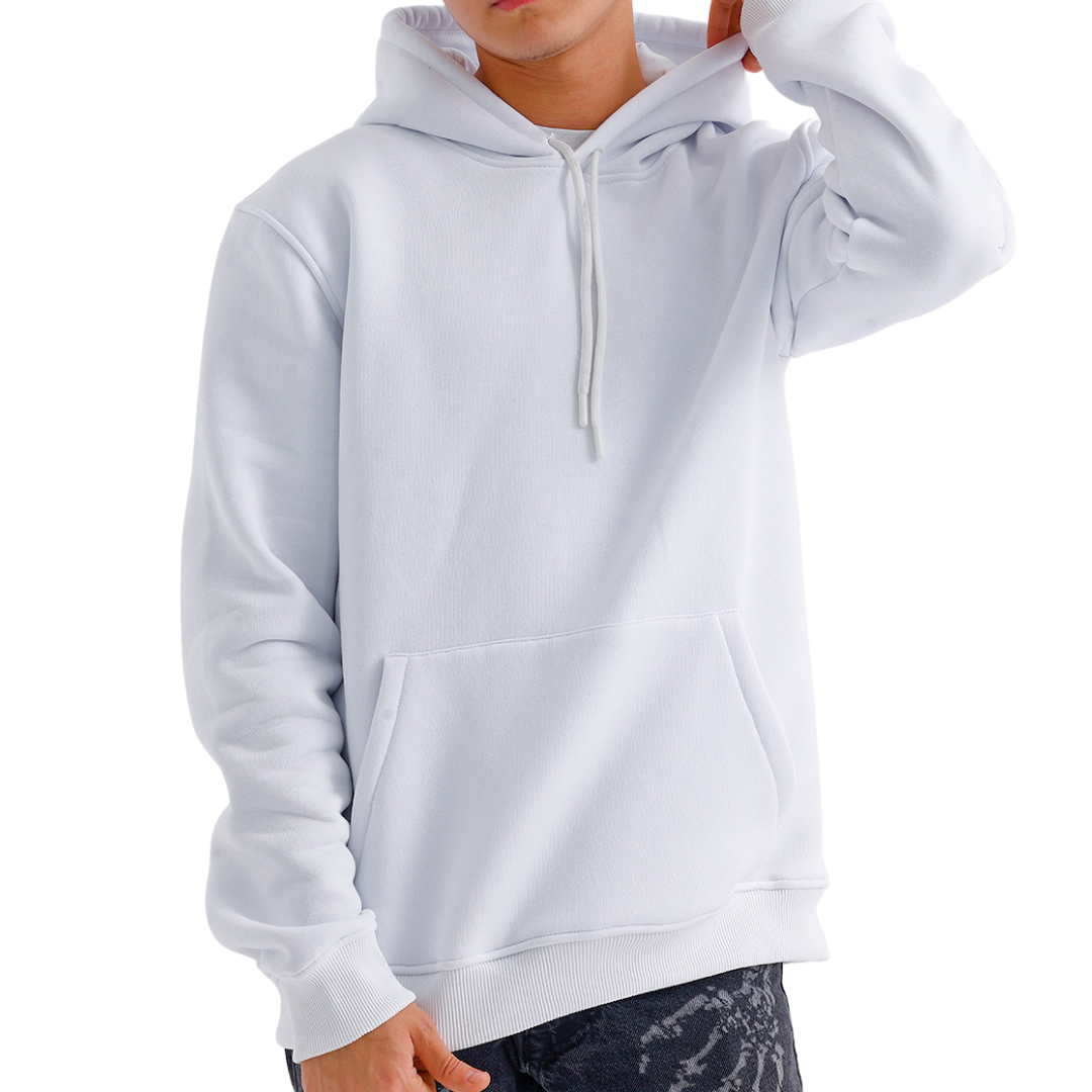 Beyaz Kapüşonlu Sweatshirt
