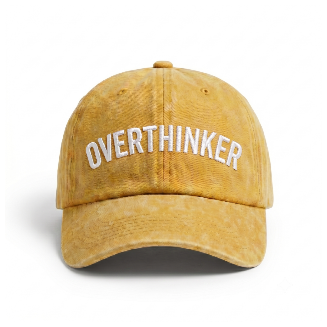 Overthinker - Sarı Yıkamalı Gabardin Şapka