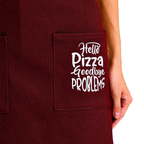 Hazır Nakışlı Önlükler - Pizza Bordo