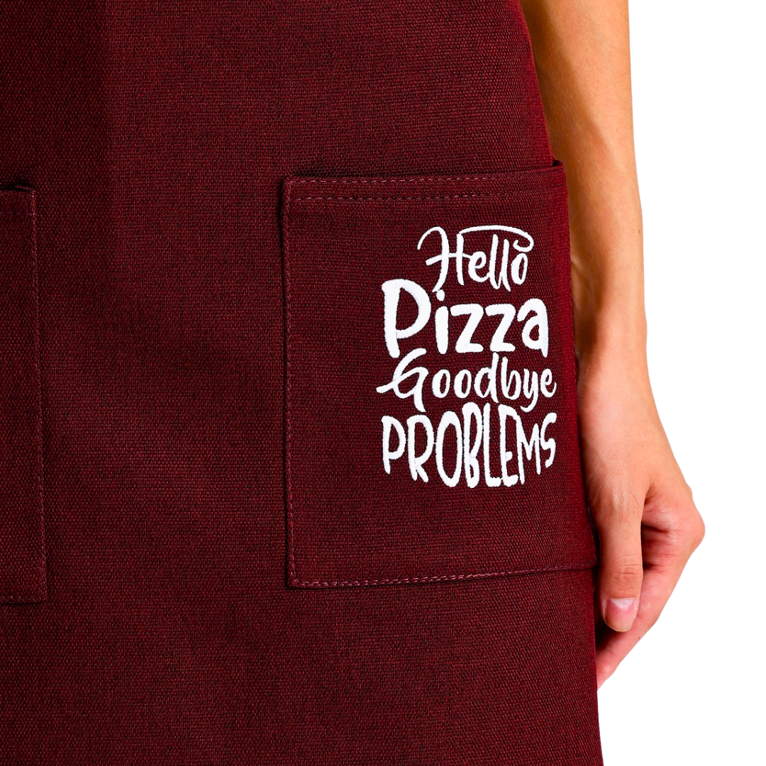 Temalı Önlükler - Pizza Bordo