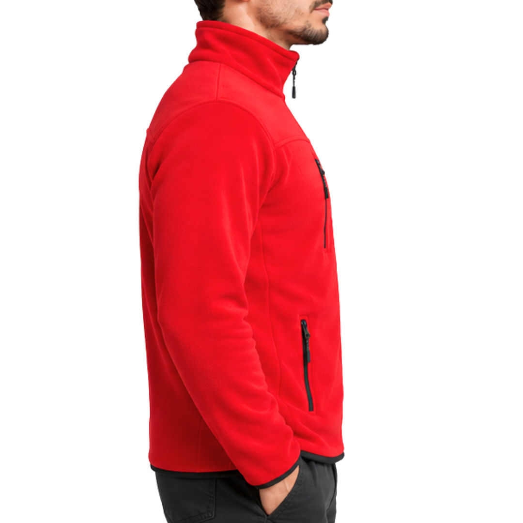 Kırmızı 3 Cepli Polar Sweatshirt
