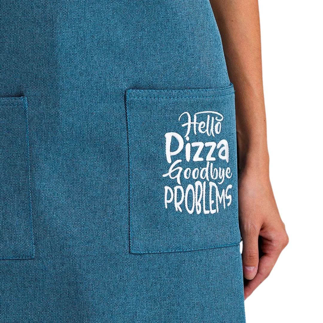 Temalı Önlükler - Pizza Mavi