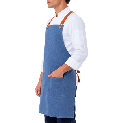 Berlin Önlük - Buz Mavisi Kot (Denim)