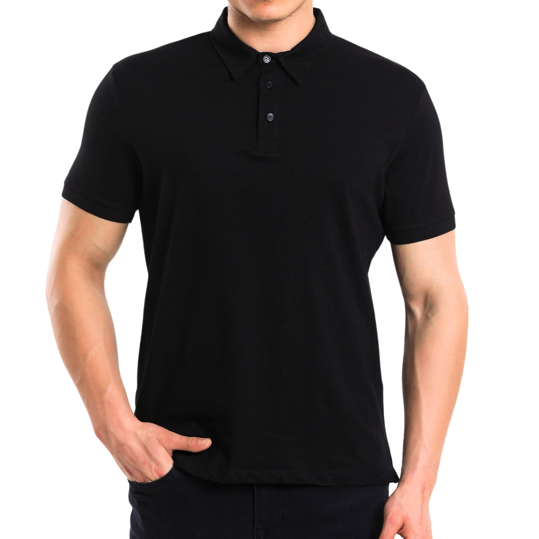Siyah Polo Yaka T-shirt