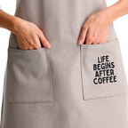 Hazır Nakışlı Önlükler - Life Begins After Coffee Kum Beji