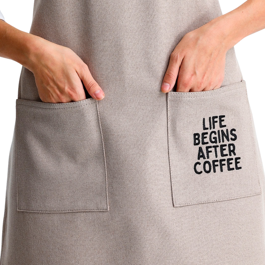 Temalı Önlükler - Life Begins After Coffee Kum Beji