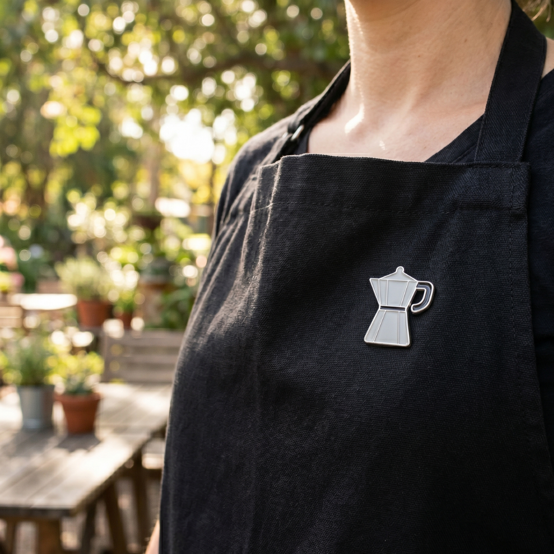 Kahve Temalı Rozetler - Moka Pot