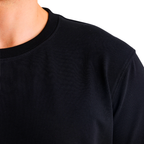 Siyah Bisiklet Yaka T-shirt