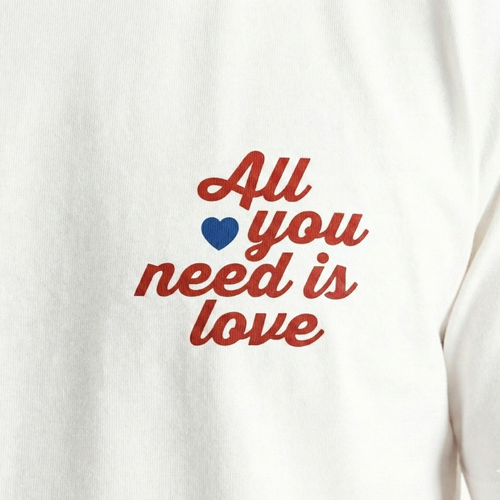 All You Need is Love Baskılı Beyaz T-shirt