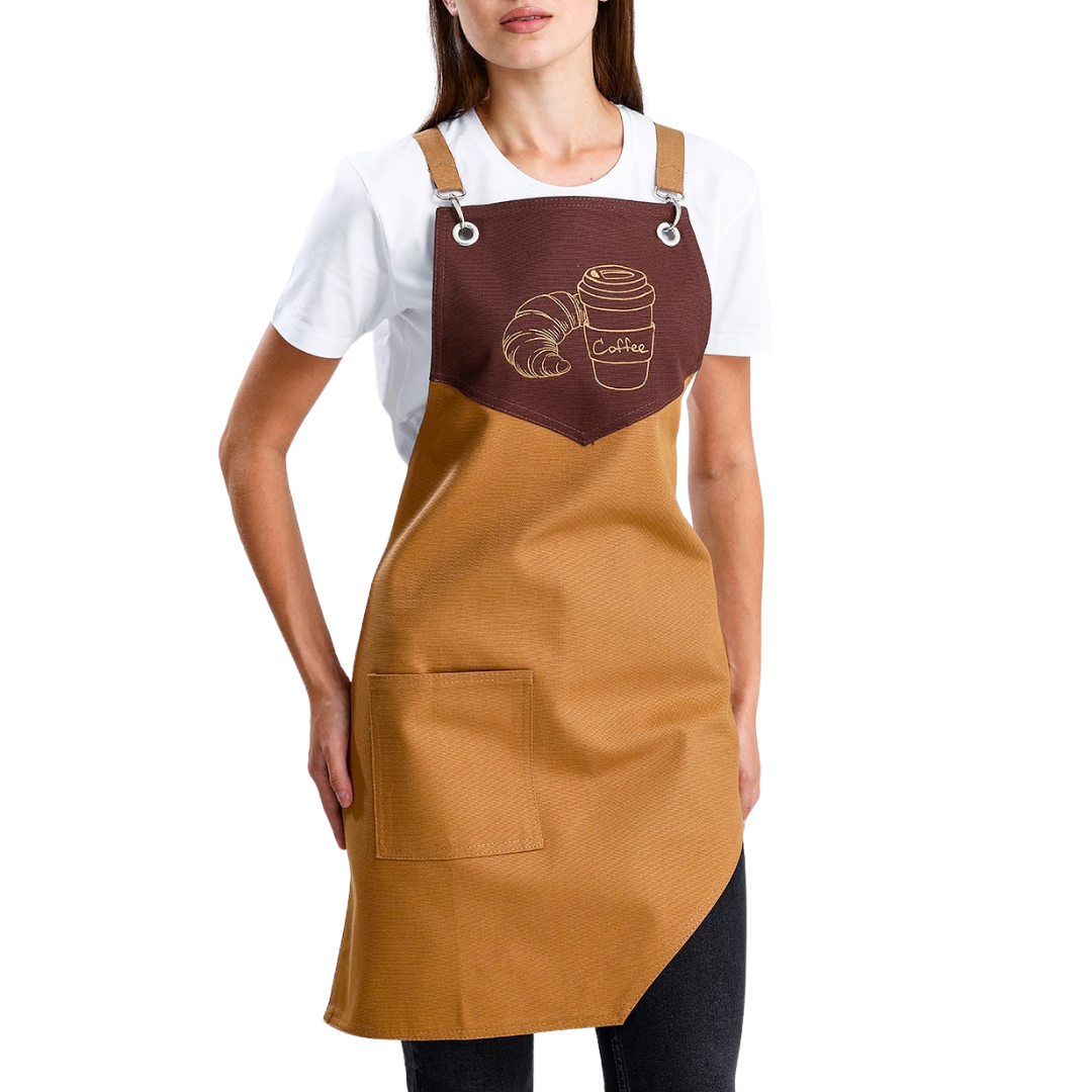 Temalı Önlükler - Kahve Kruvasan