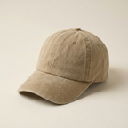 Bej Yıkamalı Gabardin Şapka