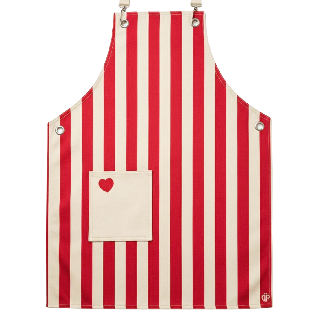 Love Stripe Kırmızı Önlük