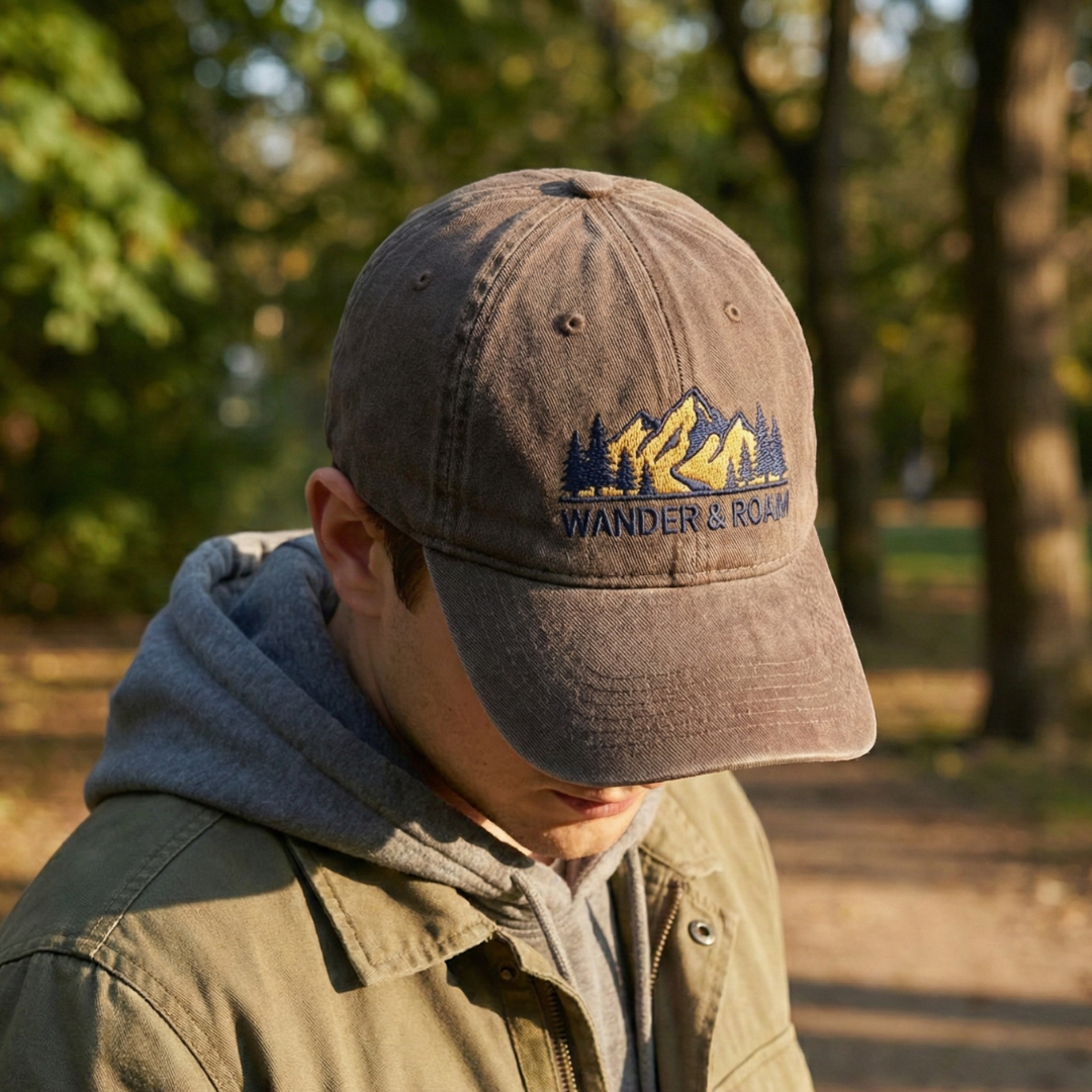 Kahverengi Yıkamalı Gabardin Şapka