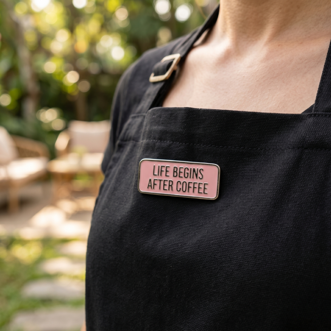 Kahve Temalı Rozetler - Life Begins After Coffee