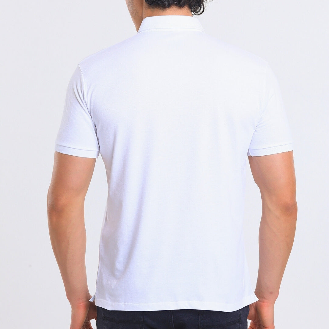 Beyaz Polo Yaka T-shirt