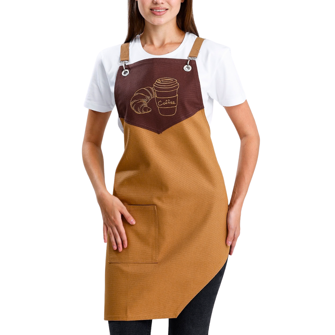 Temalı Önlükler - Kahve Kruvasan