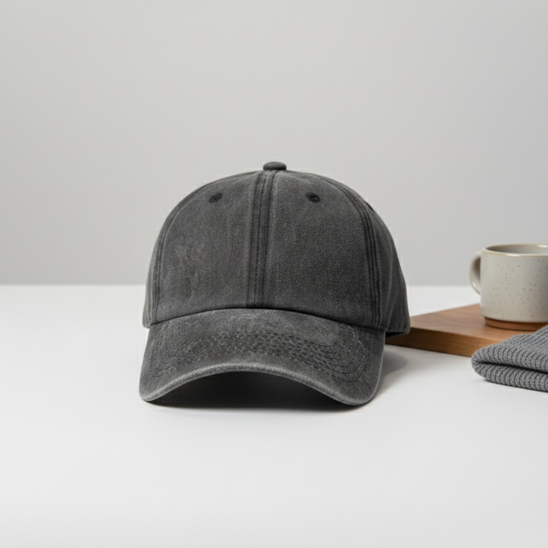 Antrasit Yıkamalı Gabardin Şapka