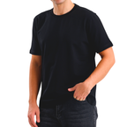 Siyah Bisiklet Yaka T-shirt