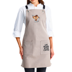 Hazır Nakışlı Önlükler - Life Begins After Coffee Kum Beji