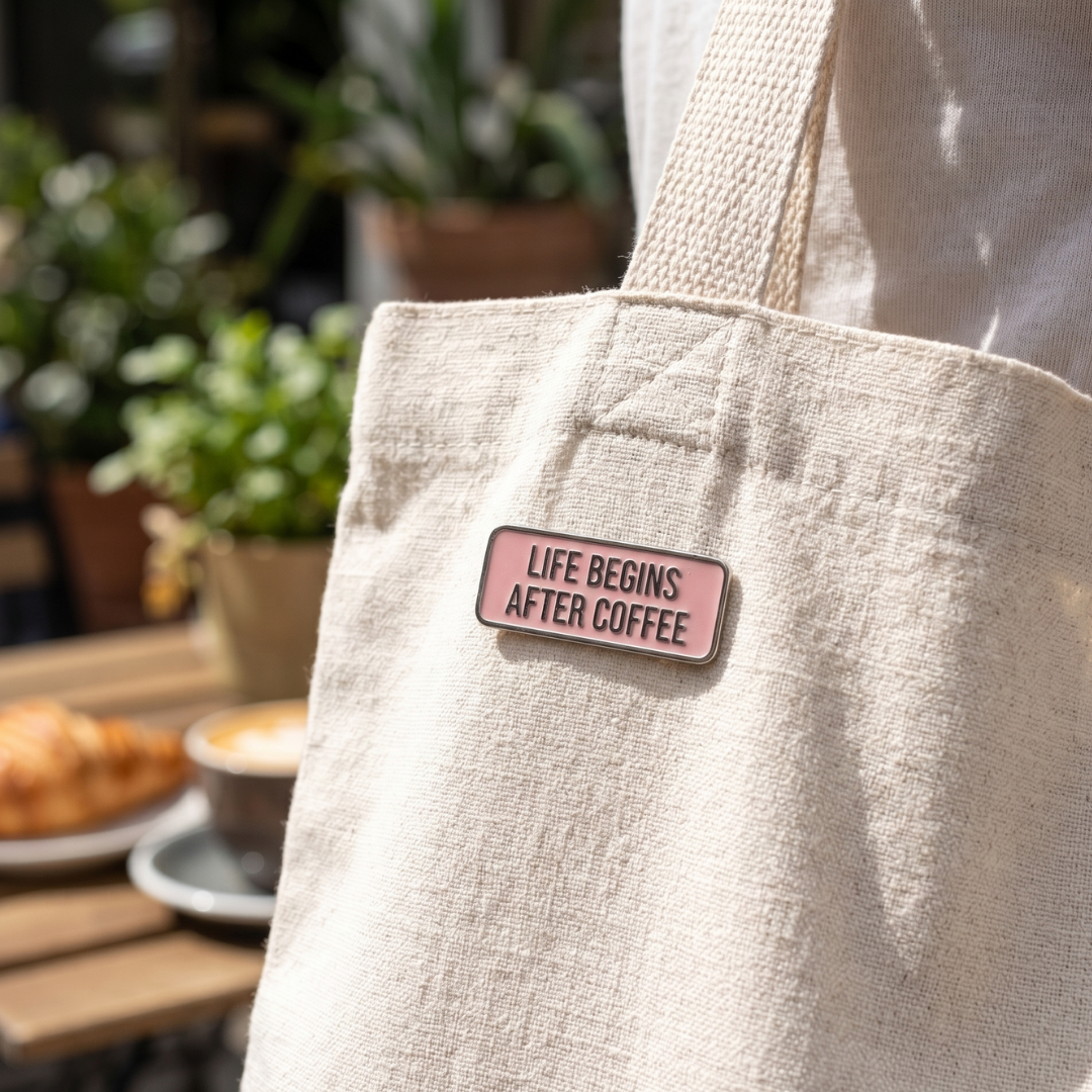 Kahve Temalı Rozetler - Life Begins After Coffee