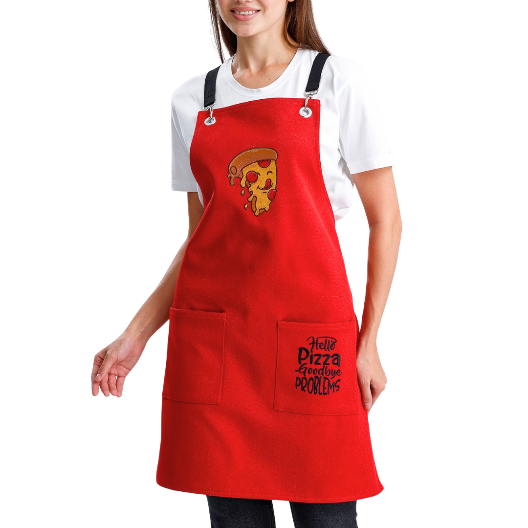 Temalı Önlükler - Pizza Kırmızı
