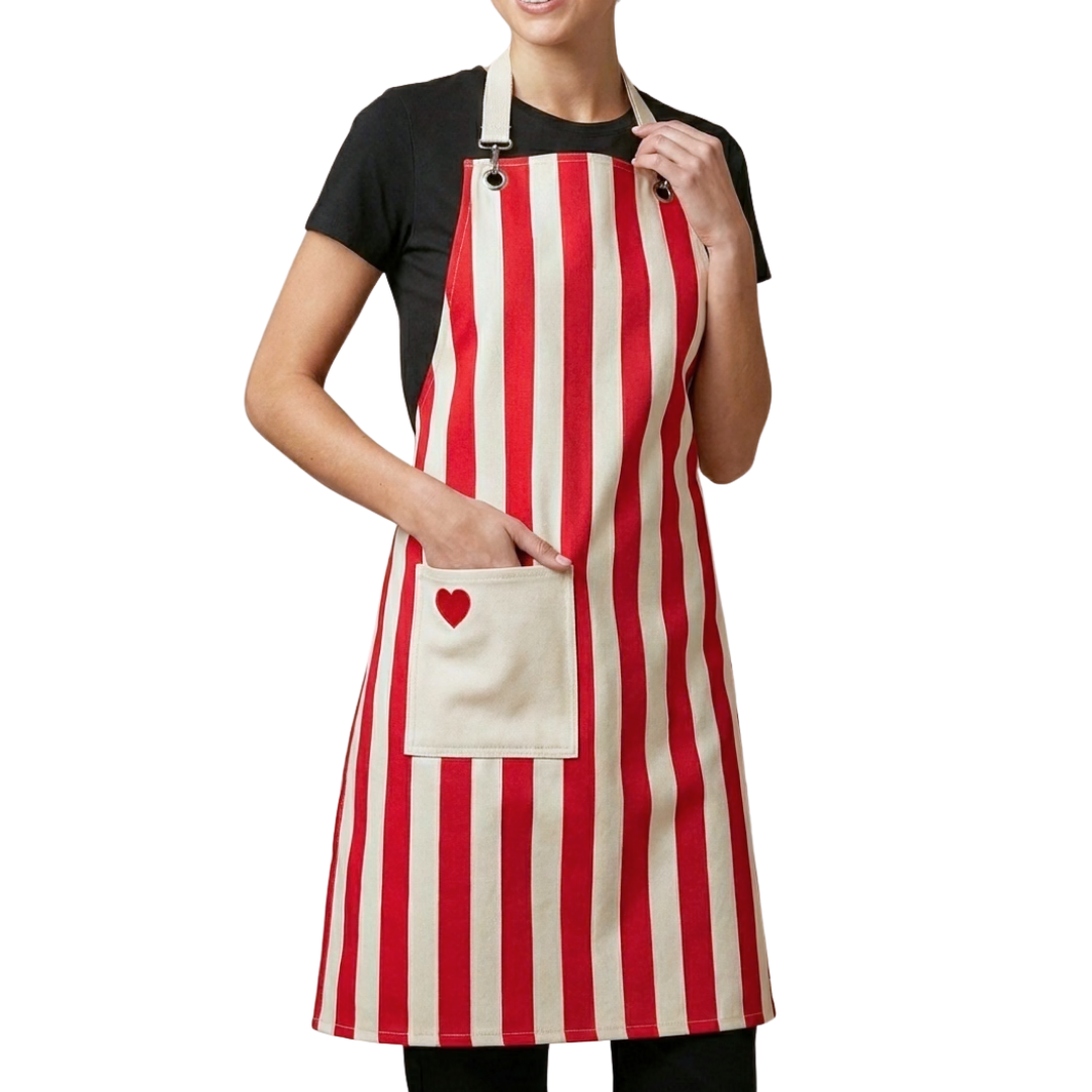 Love Stripe Kırmızı Önlük