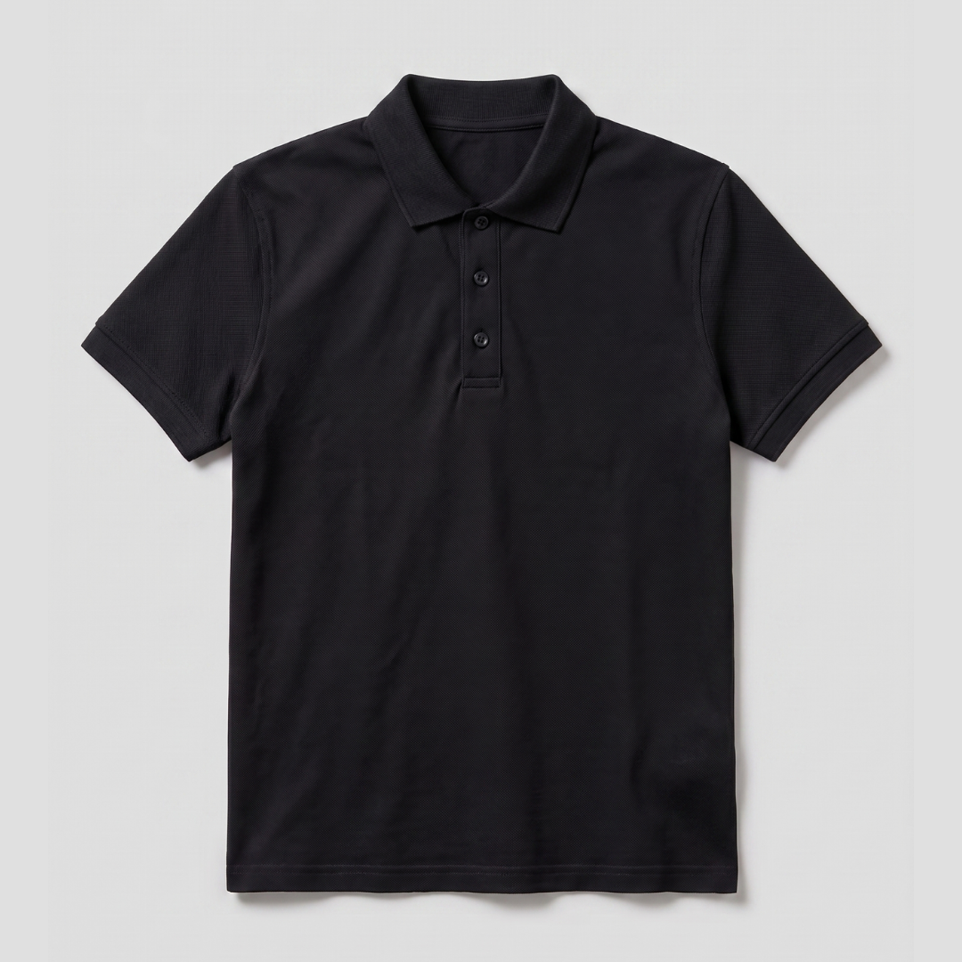 Siyah Polo Yaka T-shirt