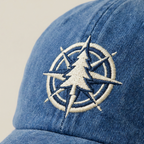 Mavi Yıkamalı Gabardin Şapka