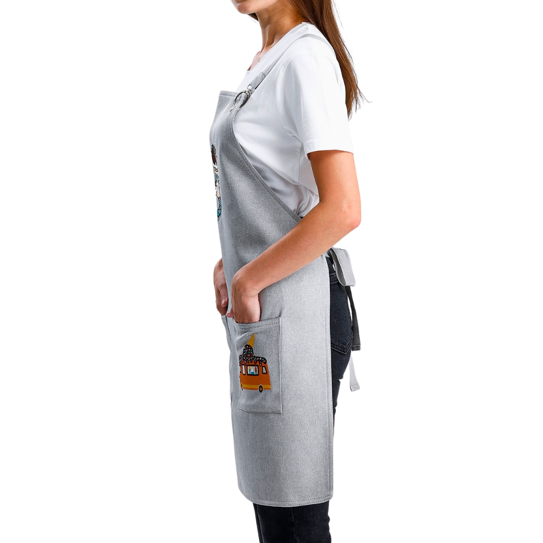 Temalı Önlükler - Dondurma Gümüş Gri