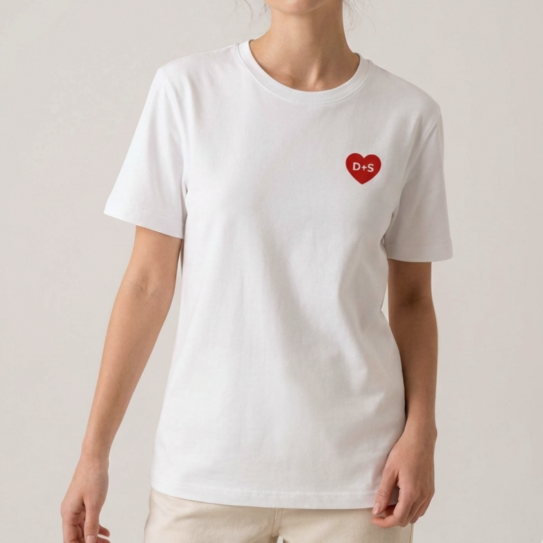 Kalp Baskılı T-shirt