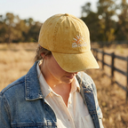 Sarı Yıkamalı Gabardin Şapka