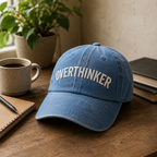 Overthinker - Mavi Yıkamalı Gabardin Şapka