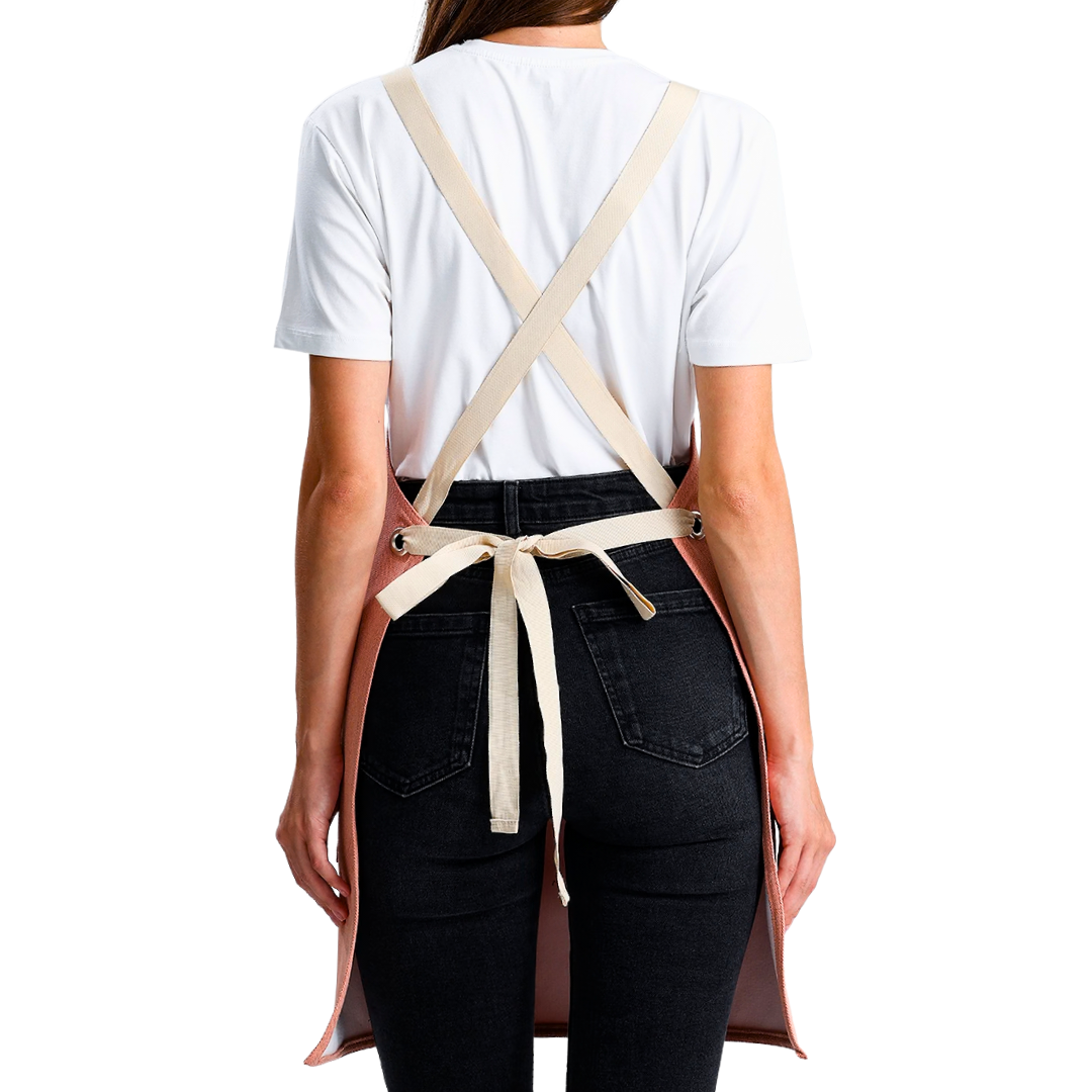 Hazır Nakışlı Önlükler - Dondurma Kırmızıbej