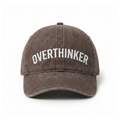 Overthinker - Kahverengi Yıkamalı Gabardin Şapka