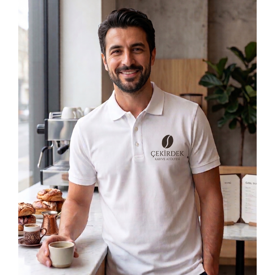 Beyaz Polo Yaka T-shirt