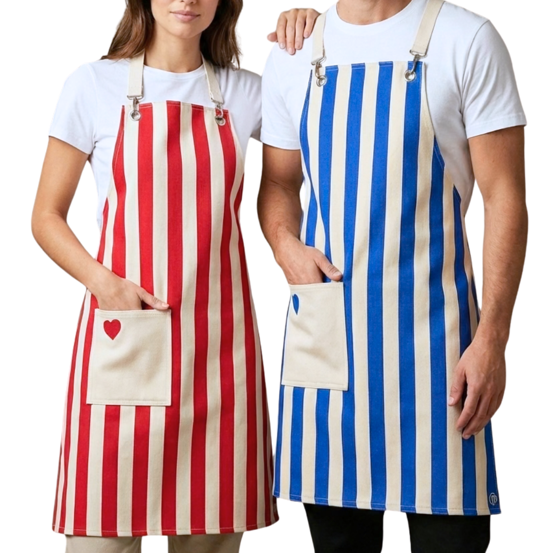 Love Stripe Çift Önlük Seti