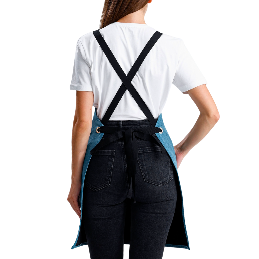 Hazır Nakışlı Önlükler - Pizza Mavi